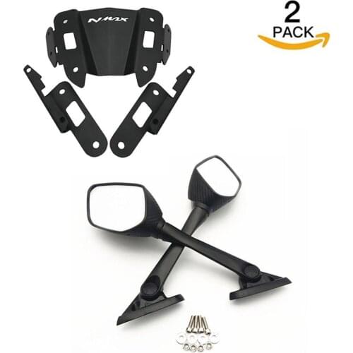 Motorcycle For Yamaha Parts N-MAX155 125 150 2015-2019 Rearview Mirror Bracket Rear Side View Mirrors Adapter Fixed Stent Holder