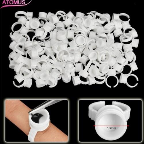 50pcs Microblading Disposable Plastic Tattoo Ink Ring Pigment Holder Cup For Eyebrow Permanent Makeup Tatoo Accessories Supplies