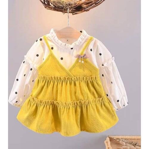 Baby Girl Dresses spring Summer corduroy Newborn Baby Girl Casual Cute Clothes Full sleeve Toddler Kids Cotton Outfit