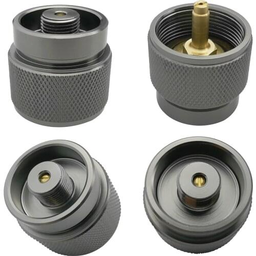 Outdoor Camping Propane Conversion Adapter Gas Stove Cylinder Canister Furnace Head Converter Adaptor Fitting