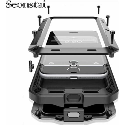 Luxury Doom Armor Metal Aluminum Case for iPhone XS MAX XR X 6 6S 7 8 Plus 5S SE 5 Heavy Duty Full Body Cover Shockproof Fundas