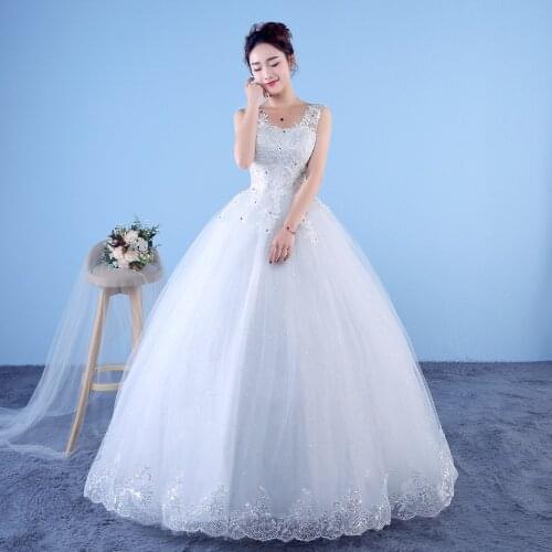 Wedding Dress Lace Up Bride Ball Gowns Luxury Wedding Dresses Vestidos De Novia Bride Dream Flower Dresses