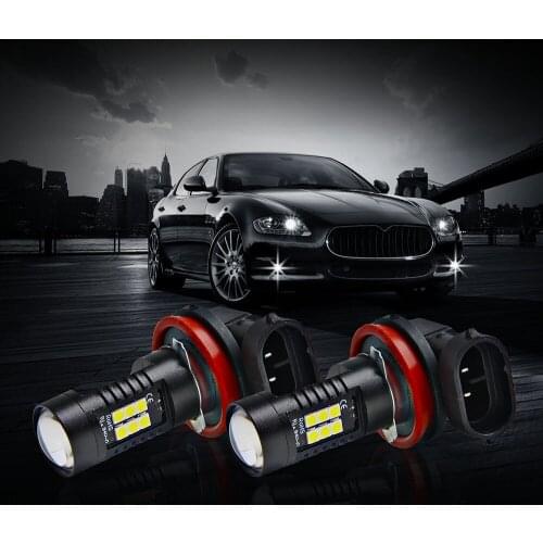 H8 H11 H16 LED Fog Light Bulbs with Projector 1000 Lumens, Ice Blue, 10v-30v, 3030 21-SMD Extremely Super Bright Fog Light Lamps