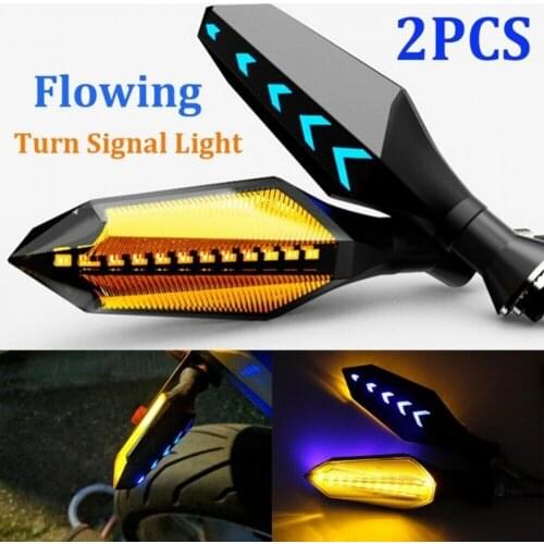 2pcs LED Bike Motorbike Direction Lights Flowing Motorcycle Turn Signal Light Motor Bike Bicycle Indicator Lamps Flashing Lights