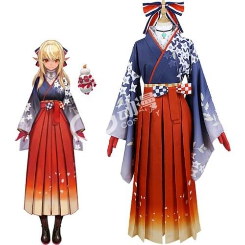 YouTuber Hololive Vtuber Shiranui Flare Idol Suit Uniform Cosplay Costume for Halloween Christmas Party Masquerade Anime Shows