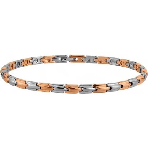 Germanium inlaid Stainless steel rose gold jewelry ankle chain