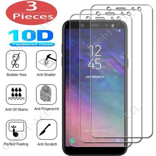 3Pcs Protection Glass For Samsung Galaxy A6+ A6 Plus A7 J3 J4 J4+ J6 2018 A8s A9 Pro 2019 J2 Core On6 Tempered Screen Cover Film