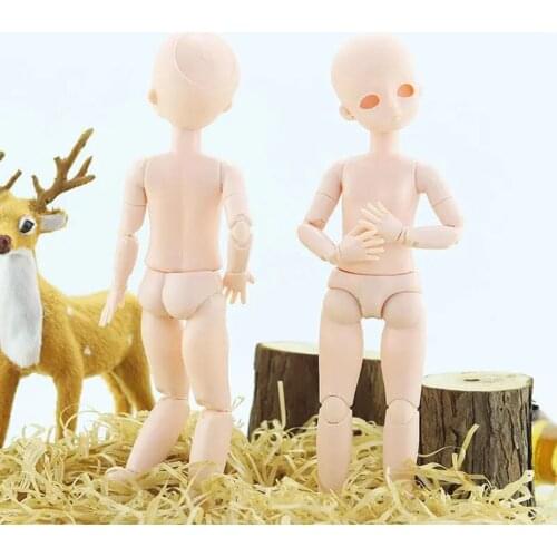 1/6 Unpainted Flexible Plastic Doll Body Head DIY Making Practice White Skin