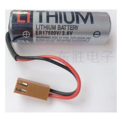 10PCS ER17500V/3.6V ER17500V ER17500 lithium battery PLC control in 3.6V Li-ion battery plug ER17500V