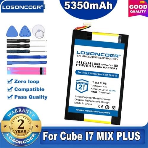 100% Original LOSONCOER 5350mAh For Cube i7 Handwritten & MIX PLUS Tablet PC Li-Po Rechargeable For Kubi i8 C6116/I8116