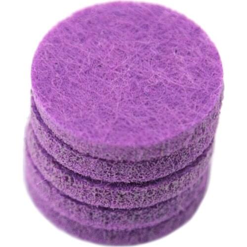 100pcs Purple Colors 22.3mm Round Essential Oils Diffuser Locket Pads Perfume Aroma Locket Replacement Pads