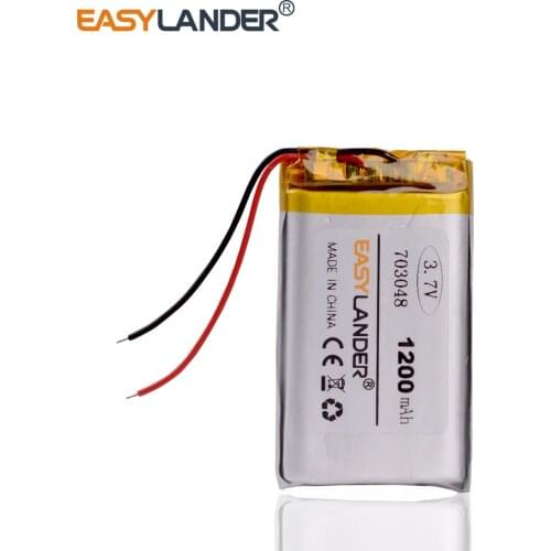 3pcs/Lot 3.7V 1200mAh 703048 Lithium Polymer Li-Po li ion Rechargeable Battery cells For mobile bluetooth Mp3 MP4 MP5 GPS PSP