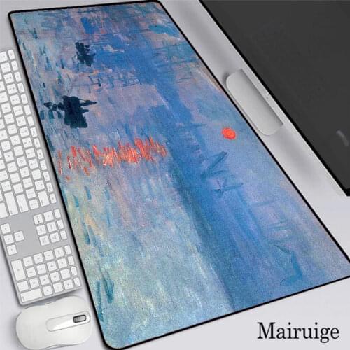 40*90cm Oil Painting Art Rubber Gaming Computer Large Mouse Pad Gamer Locking Edge Keyboard XXL DeskMat Keyboard PC MiceMats