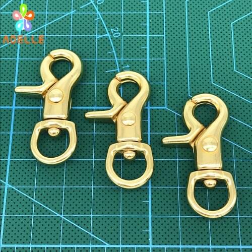 5pcs Solid Brass Lobster Clasp clip Claw Purse Hook Swivel Snap Hook Jewelery fastener Key Ring Bag Dangle free shipping 11mm