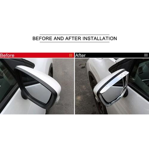 Car Styling Accessories ABS Car Rearview Mirror Eyebrow Shield Cover Trims Stickers For Toyota RAV4 RAV 4 XA50 2019 2020 2021
