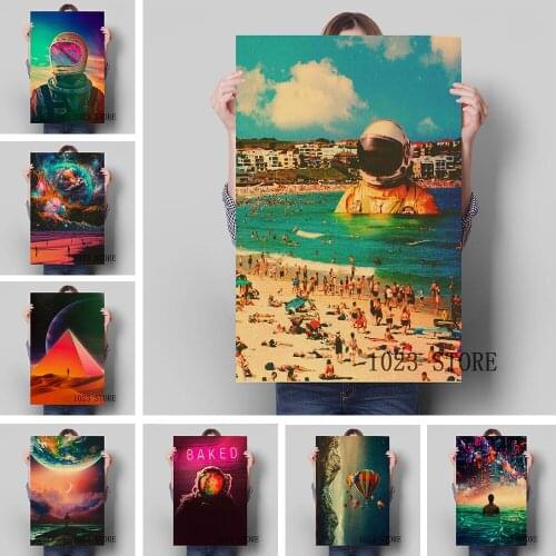 Astronaut Space Dream Color Retro Poster Pictures Canvas Printing Painting Cuadros Wall Art Decoration Modern Home Room Decor