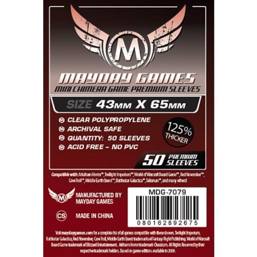 50 PCS/Bag Card Game Mayday Sleeve 125% Thicker 43*65mm High Quality Transparent Card Protector Board Game Sleeve