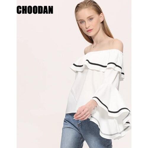 Женские рубашки с рюшами CHOODAN China At AliExpress