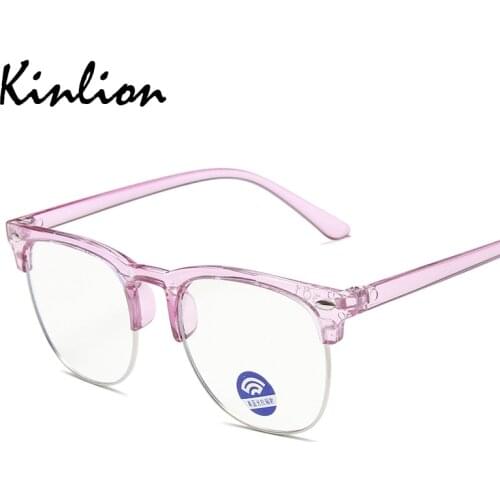 Anti Blue Child Eye Glasses Frame Retro Semi Rimless Round Kids Glasses for Boy Girls Half Frame Infant Baby Computer Gafas 2020