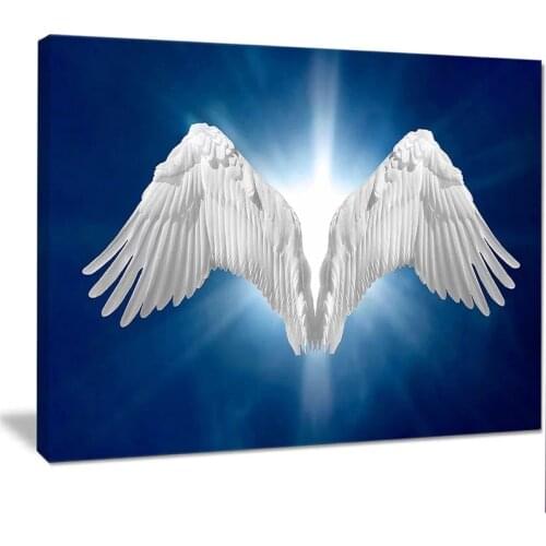 Home Decor White Brightly Angel Canvas Pictures Wall Art Wings Paintings Prints Modern Modular Poster Living Room No Framework
