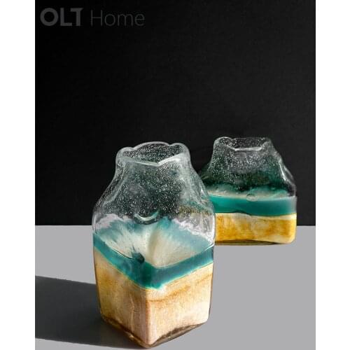 GY Creative and Slightly Luxury Glass Vase Decoration Flower Arrangement Dried Flower Decoration Transparent Vase