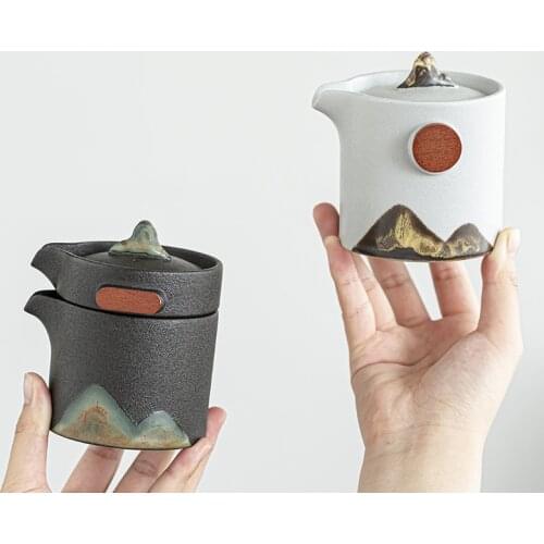 Ceramic Portable Travel Kung Fu Tea Set Small Set Home Office Zen Tea Teapot Gift