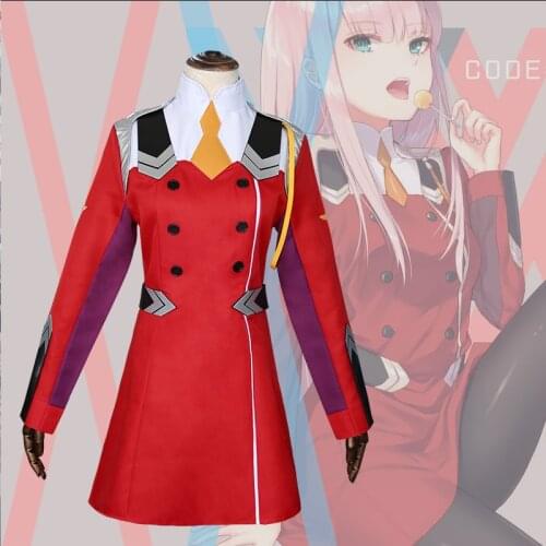 DARLING in the FRANXX Cosplay 02 Zero Two Costume For Women Girls Halloween Party Uniform Sets Headwear Wig Dress up C85K182