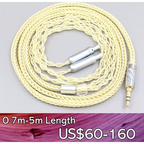 LN007635 8 Core Gold Plated + Palladium Silver OCC alloy Cable For Sennheiser HD800 HD800s HD820s HD820 Dharma D1000 Earphone