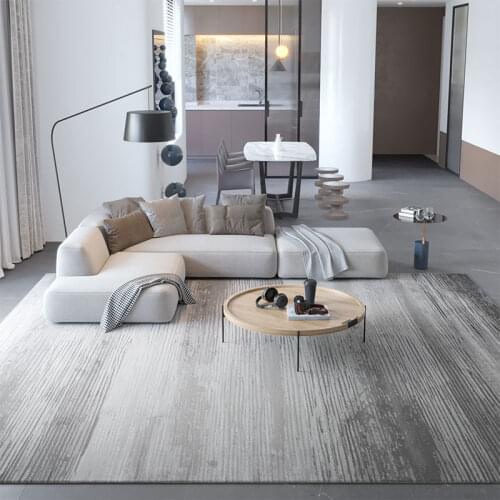 Brief Gray Large Carpet and Rug Living Room Modern Bedroom Carpet Tapete Sofa Coffee Table Home Decor Area Rugs Sofa Floor Mats