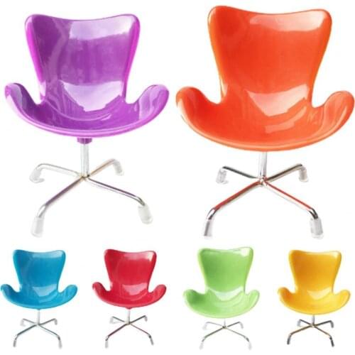 Miniature Plastic Swan Chair Mold Furniture Living Room Decor for 1/6 Doll House DIY Toys For Doll house Furniture