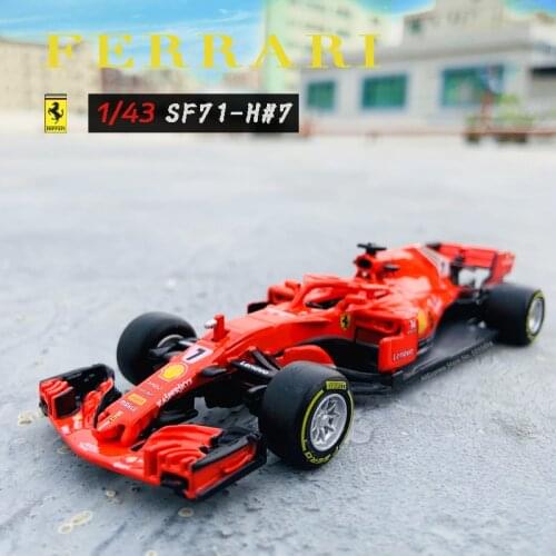 Bburago 1:43 Ferrari Formula One 2019 SF71-7 Simulation alloy super toy car model For with Steering wheel control front wheel