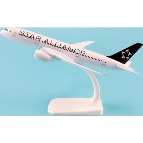 20cm Alloy Metal Airplane Model Air STAR ALLIANCE Airlines Boeing 787 B787 Airways Plane Model W Stand Aircraft Gift
