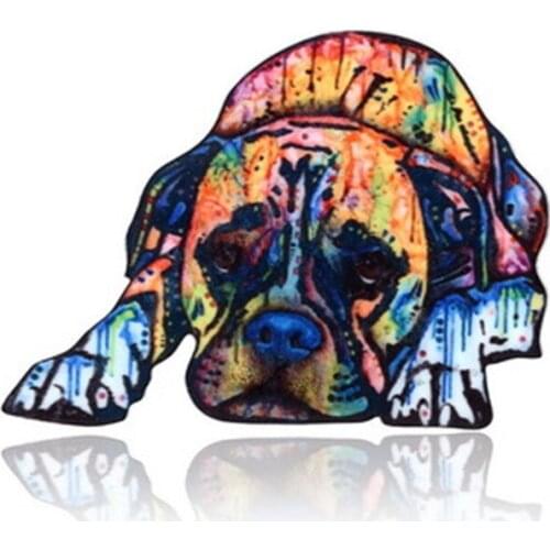 Trendy personality Shepherd dog brooches animal acrylic brooch jewelry Clothing brooch brooch Ying hao BC17Y051M3