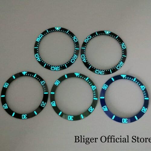 Slope Luminous Marks 38mm Ceramic Watch Bezel Ring Insert for 40mm Watch
