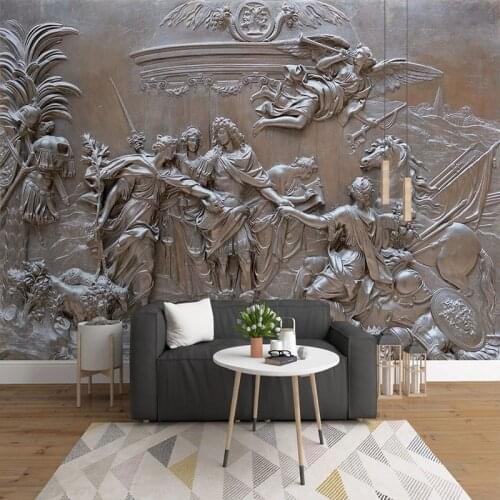 Custom Photo Wall Papers Home Decor European Style 3D Relief Angel Character Mural Study Living Room Sofa Wall Decoration Fresco
