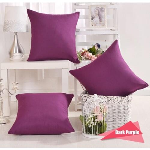 1 PC Fashion Textile Spandex Cotton Pillow Case Cover Solid Colors Home Chair Pillow cover