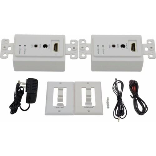 New 1080P 50m Wall Plate HDMI Extender HDMI Converter Splitter 3D Single Cat5e/6 Cable RJ45 with Bi-Directional IR