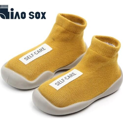 New Autumn and Winter Floor Socks Childrens Non-slip Baby Floor Shoes Footwear Indoor TPE Soft Rubber Thick-soled Toddler
