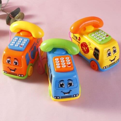 New Lifelike Bus Phone Educational Set Toy For Children Over 1 Year Old Keyboard Set To Improve Intelligence ToysNew Lifelike Bu