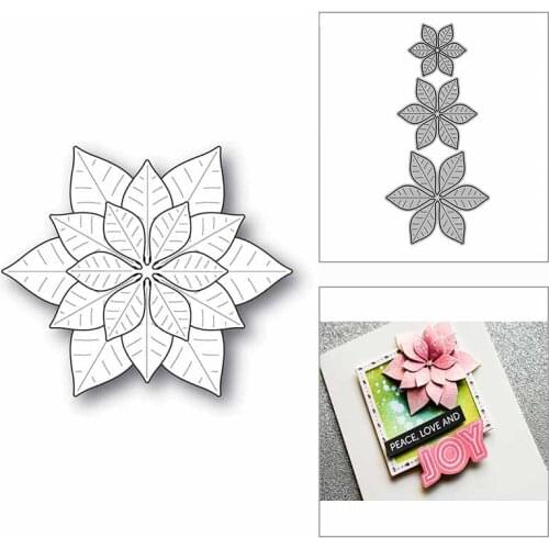 New Christmas Layered Poinsettia Flower 2020 Metal Cutting Dies for Scrapbooking and Card Making Decor Embossing Craft No Stamp