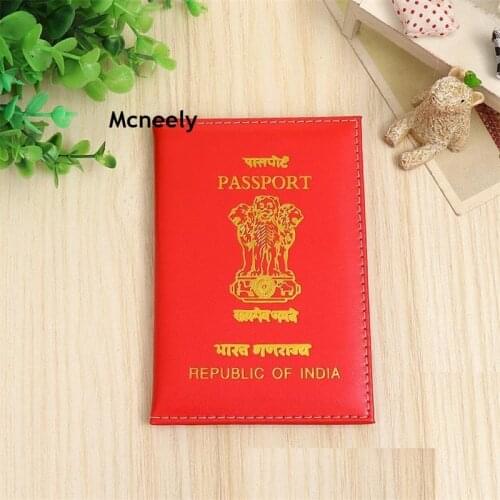 India Travel Passport Cover Protector Case Business Protective Passport Holder Wallet Document Orgainzer Case for India