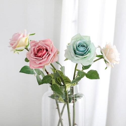 Single Artificial Flower Rose Peony Silk Small Bouquet For Decoration Party Spring Wedding Decoration Marriage Fake Flower