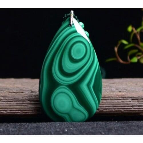 Wholesale JoursNeige Natural Peacock Stone Malachite Water Drop Pendants Necklace DIY For Men Women Fashion Classical Jewelry