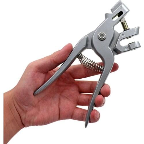 Livestock Animal Pig Sheep Ear Punch Aluminium Alloy Ear Canal Pliers Pigs Cattle and Sheep Ear Hole Clamp Pliersd43