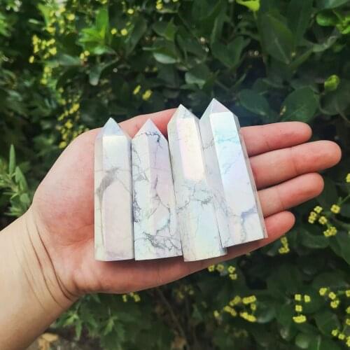 Natuurlijke Rainbow Fire Crystal Quartz Holite Spits Energie Aura Stenen Kamer Home Office Aquarium Decoratieve Accessoires Gems