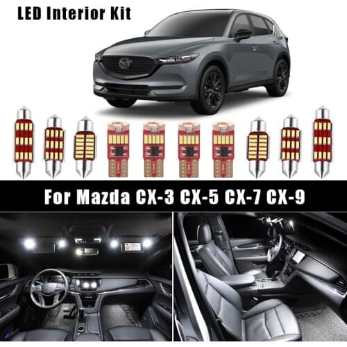 Canbus LED Interior Dome Map Lights License Plate Light For Mazda CX-3 CX-5 CX-7 CX-9 CX3 CX5 CX7 CX9 Vehicle Car Accessories