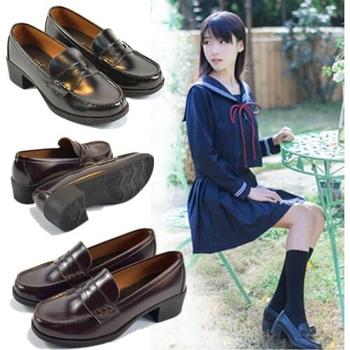Japan Style High Schoo Students Shoes College Girl Shoes JK Uniform Shoes PU Leather Loafers Casual Shoes