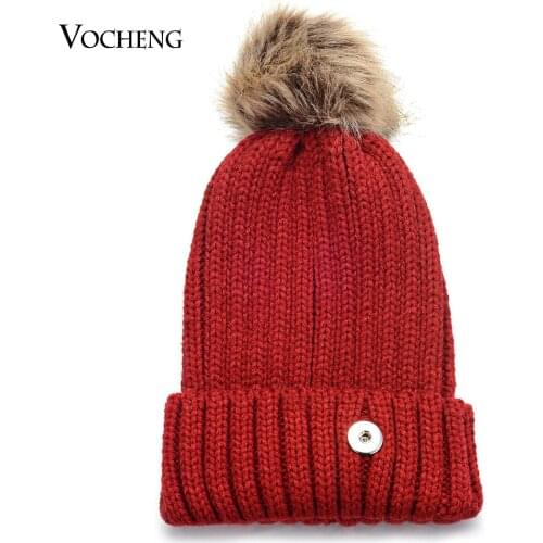 4 Colors Winter Snap knitted hat Fits 18mm GingerSnaps Jewelry NN-701