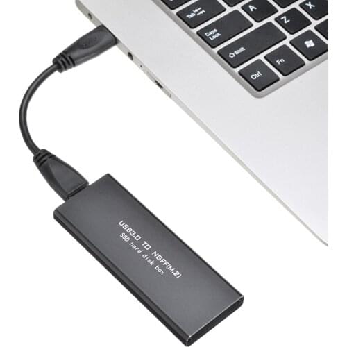 1SET M.2 NGFF SSD SATA TO USB 3.0 Enclosure Storage Case Adapter Aluminium External Hard Disk Box Supports B Key NGFF SSD