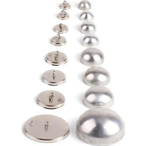 100 Sets 16L-60L Aluminum Round Mushrooms Fabric Covered Cloth Button Cover Metal Jewelry Accessories Handmade DIY Free Shipping